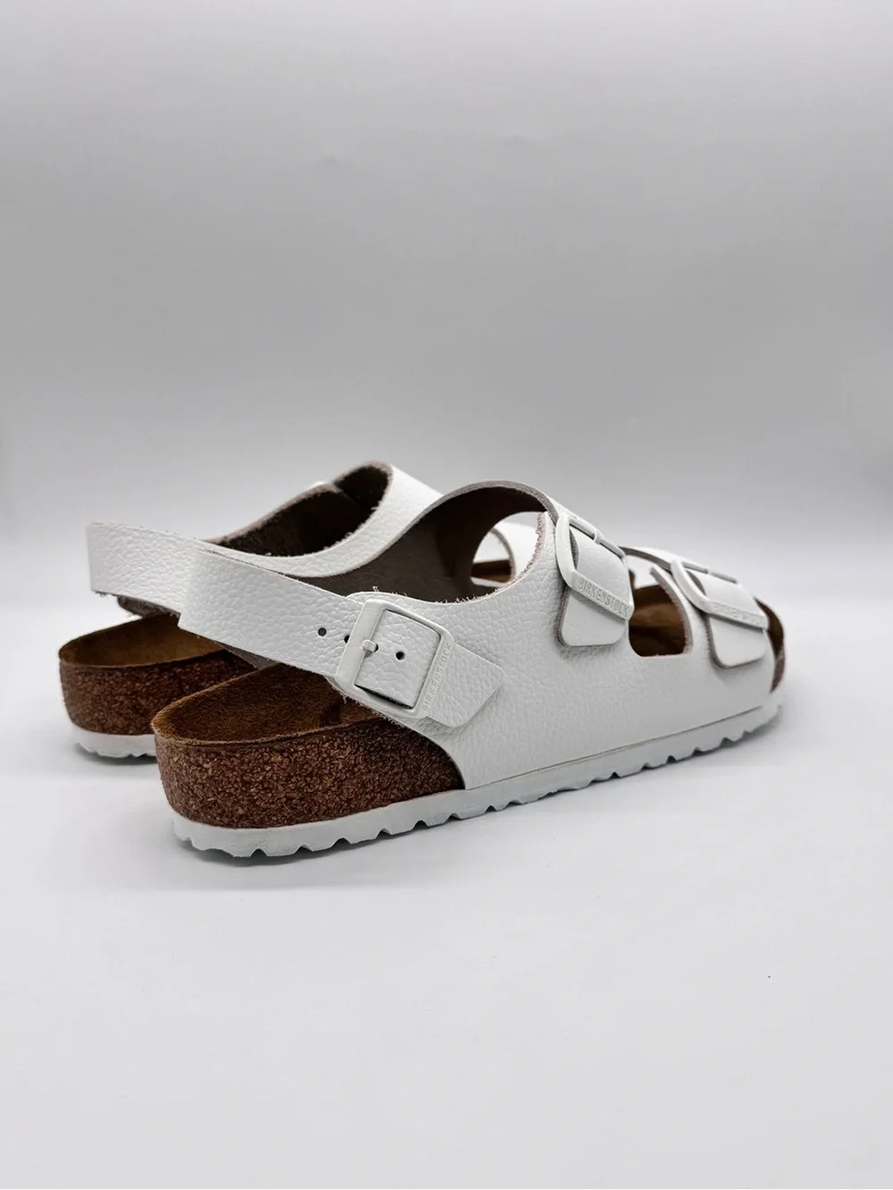 Birkenstock Milano White Leather Sandals NWOB Men 10 L12 Regular Fit EU 43